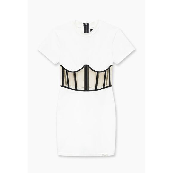 RTA Angela Mini Dress in White - Picture 3 of 10